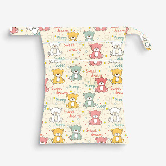 Quittance Reusable Teddy Printed Wet Bags