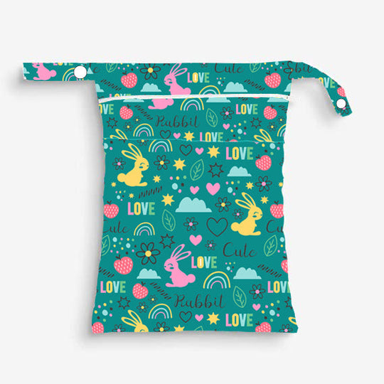 Quittance Reusable Rabbit Printed Wet Bags