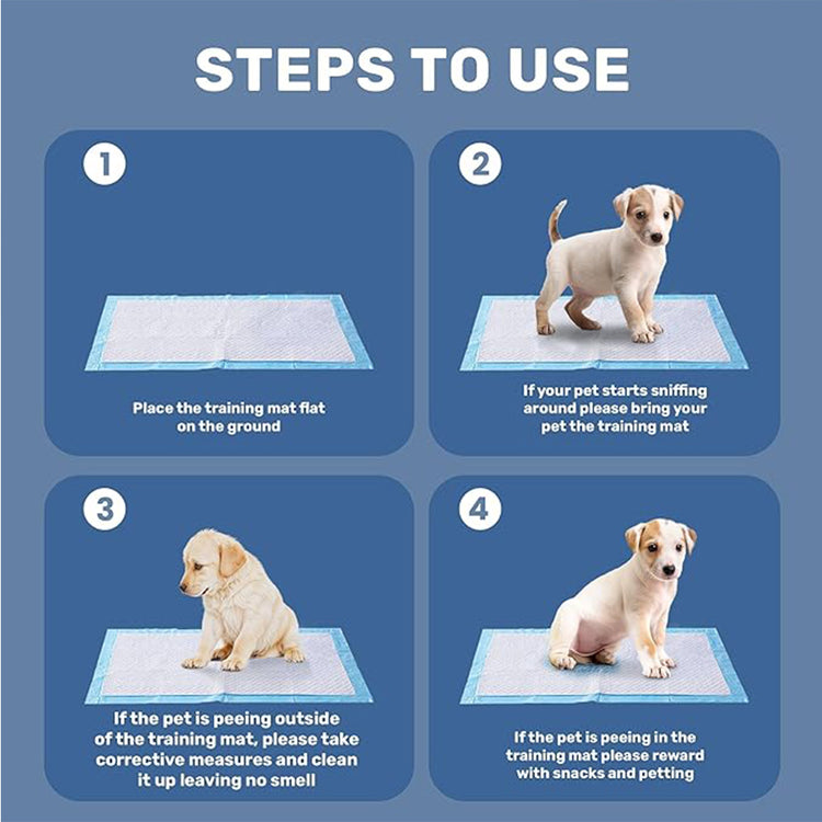 Pet Pee Pads for Potty Training | Standard | Regular 60 x 60cms | Non Slipery
