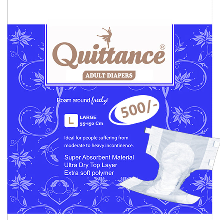 Quittance Premium Adult Diapers for Heavy Flow - Large