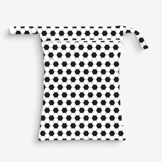 Quittance Reusable Football Printed Wet Bags