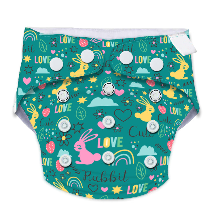 Quittance Rabbit Printed Reusable Baby Diaper