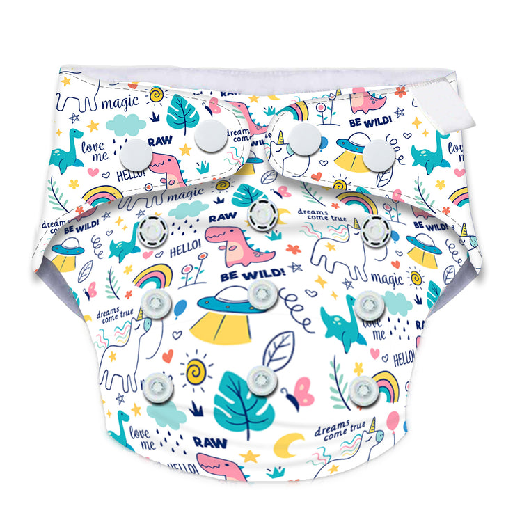 Quittance Unicorn Printed Reusable Baby Diaper