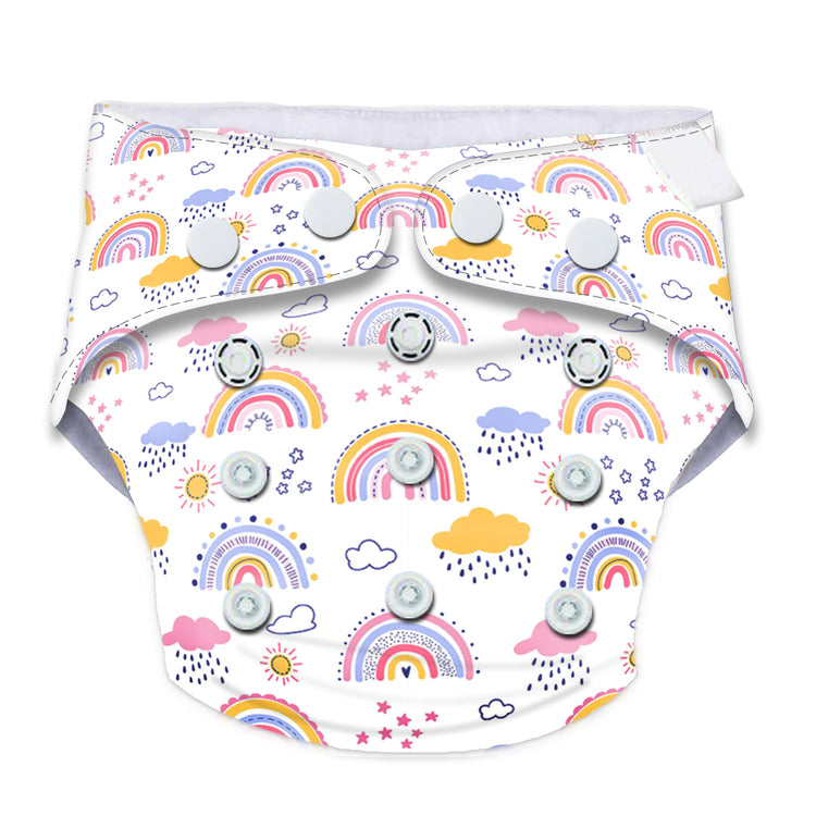 Quittance Rainbow Printed Reusable Baby Diaper
