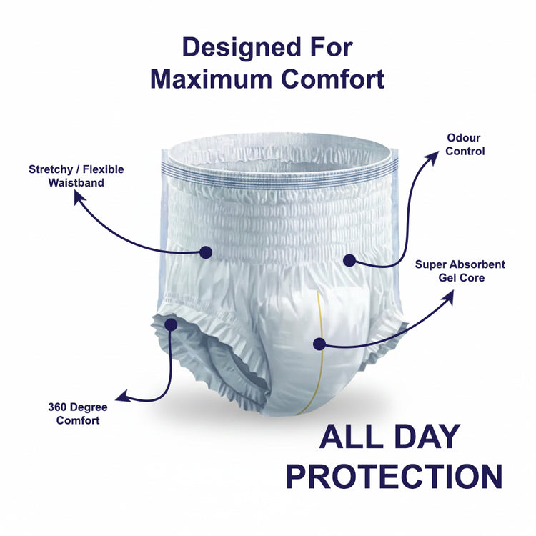 Quittance Unisex Classic Pull Up Adult Diapers - X-Large