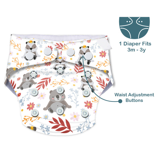 Quittance Bunny Printed Reusable Baby Diaper
