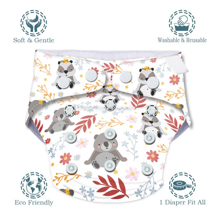 Quittance Bunny Printed Reusable Baby Diaper