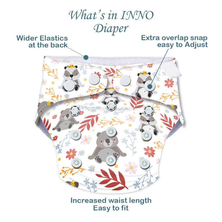 Quittance Bunny Printed Reusable Baby Diaper