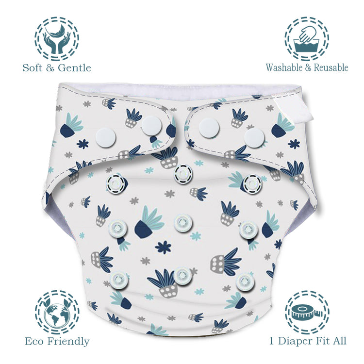 Quittance Cactus Printed Reusable Baby Diaper