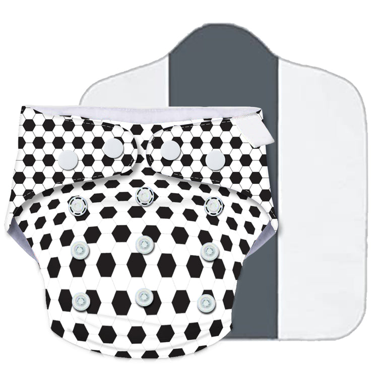 Quittance Football Printed Reusable Baby Diaper