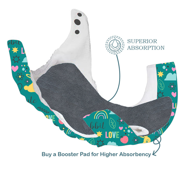 Quittance Rabbit Printed Reusable Baby Diaper