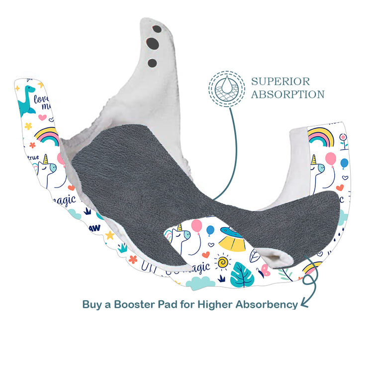 Quittance Unicorn Printed Reusable Baby Diaper