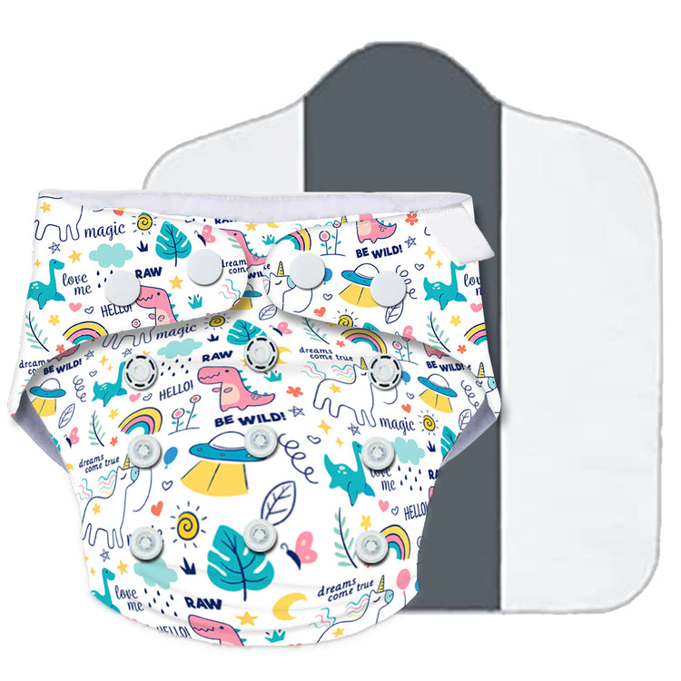 Quittance Unicorn Printed Reusable Baby Diaper